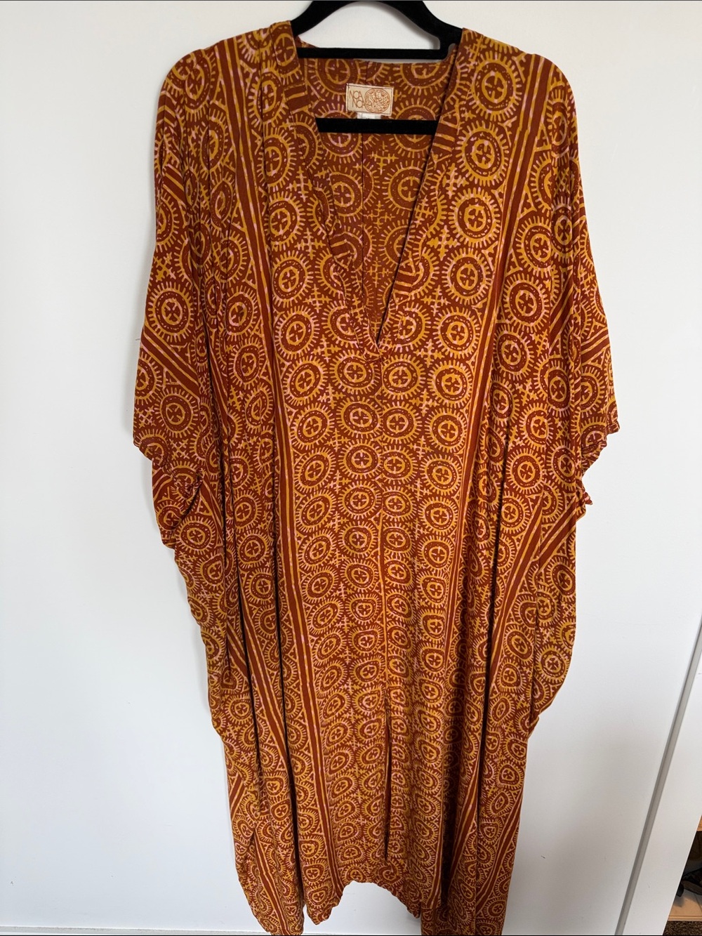Noa Noa Boho Ethnic Print Kimono Kaftan Duster Cardigan M